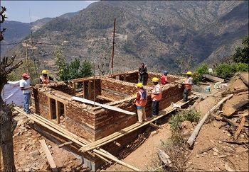 Reconstructing a house after earthquake
