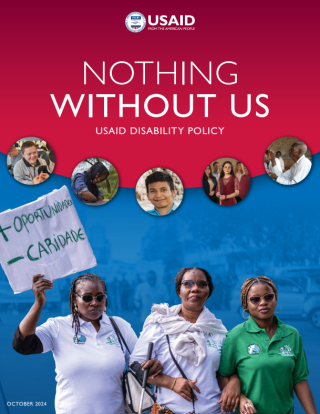 Cover of Nothing without us: USAID Disability Policy