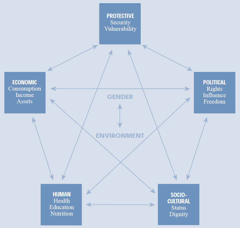 Graphic for Interactive dimensions of poverty and well-being 