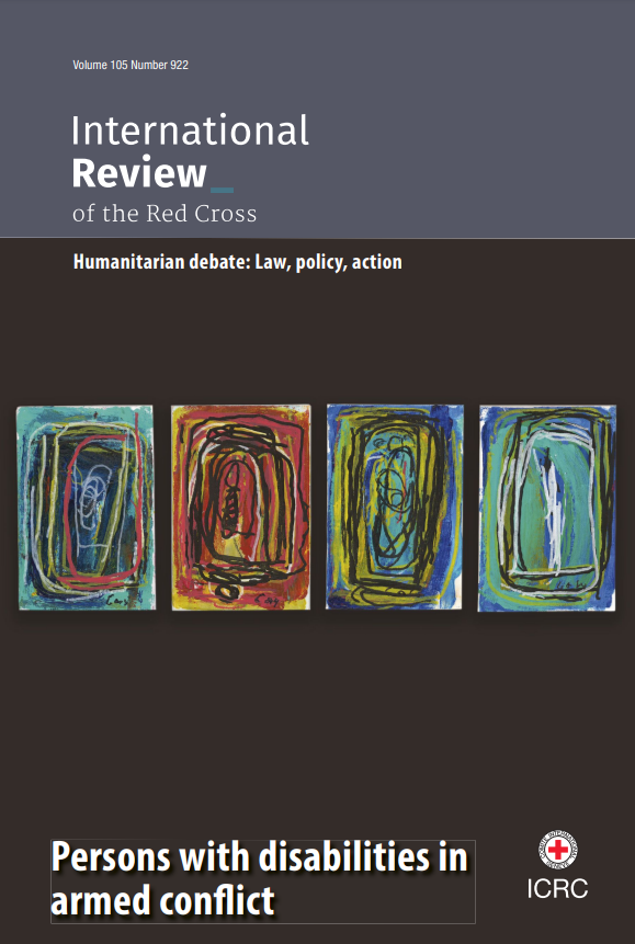 Cover photo of International Review of the Red Cross: Persons with disabilitites in armed conflict