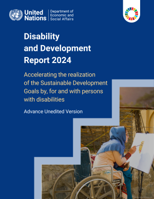 Cover page of UN Flagship Report on Disability and Development 2024